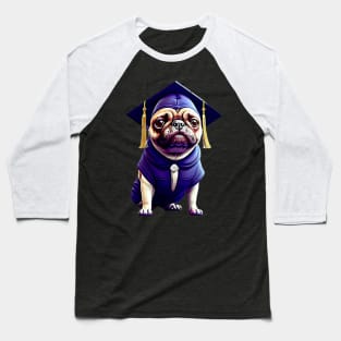 Congrats Graduation Pug - Adorable Pug in Convocation Suit Baseball T-Shirt